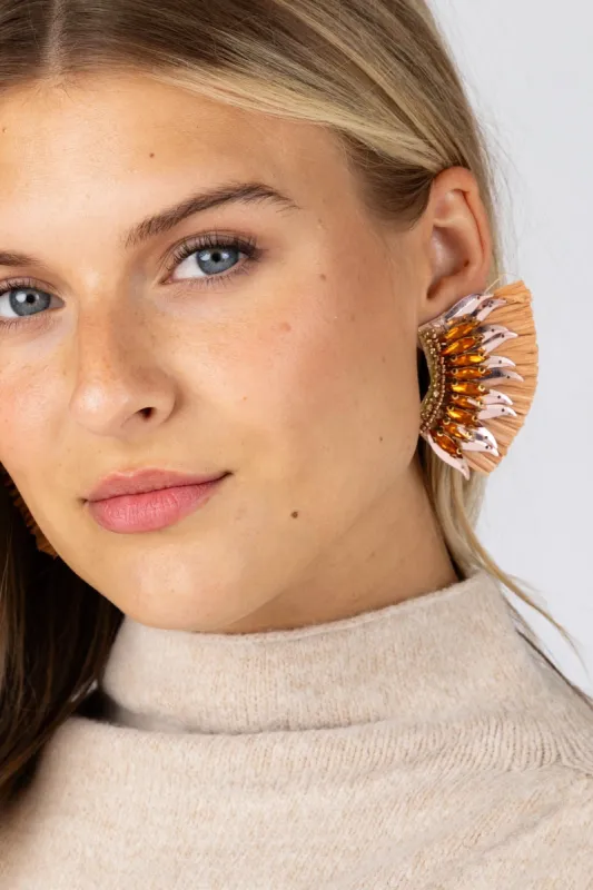 SALE - Suzie Raffia Wing Earring sold by fab'rik