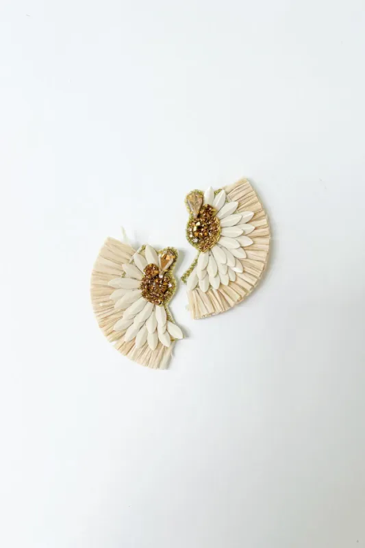 Penelope Raffia Wing Earring sold by fab'rik