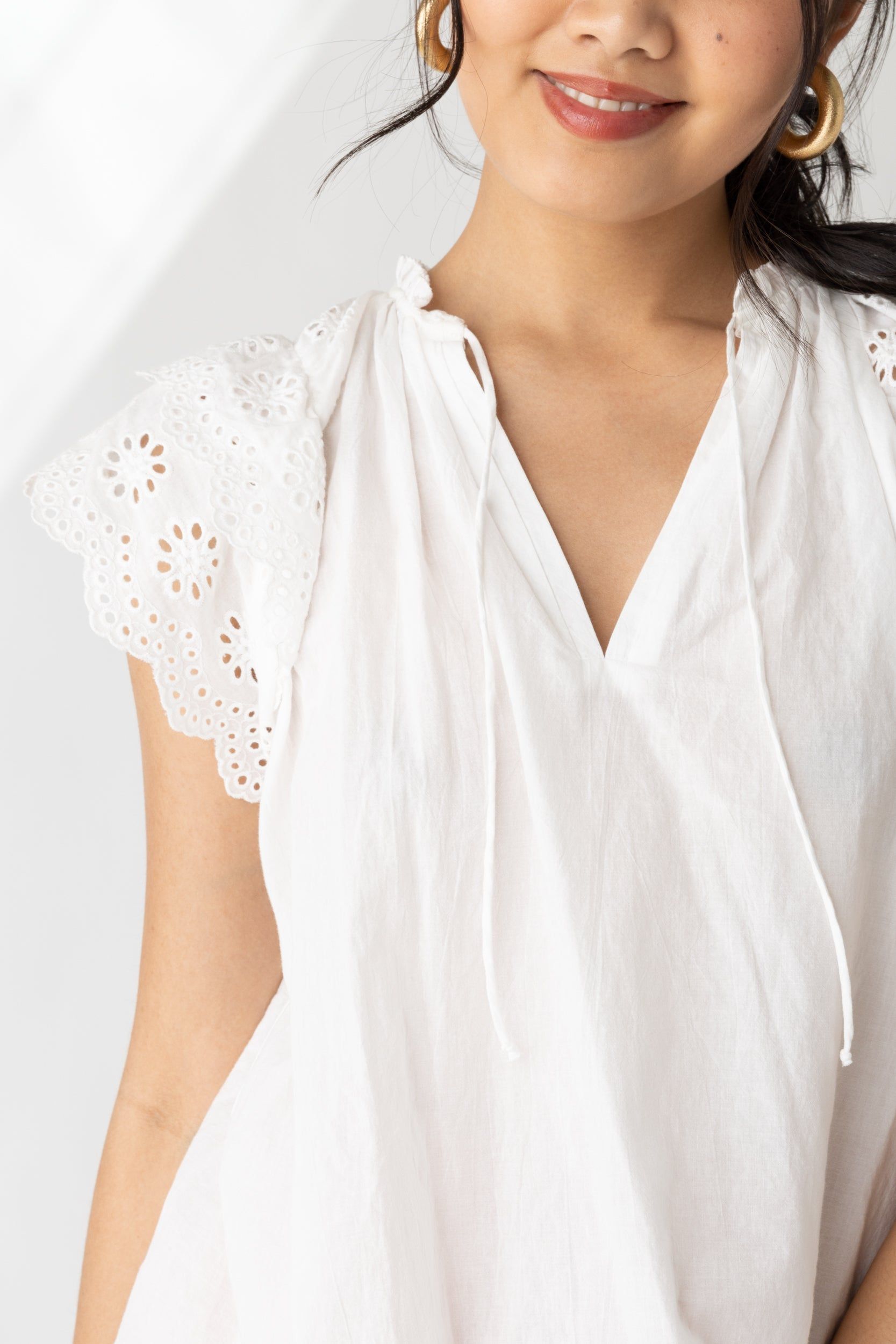 SALE - Lottie Eyelet Sleeve Blouse sold by fab'rik product image thumbnail 4