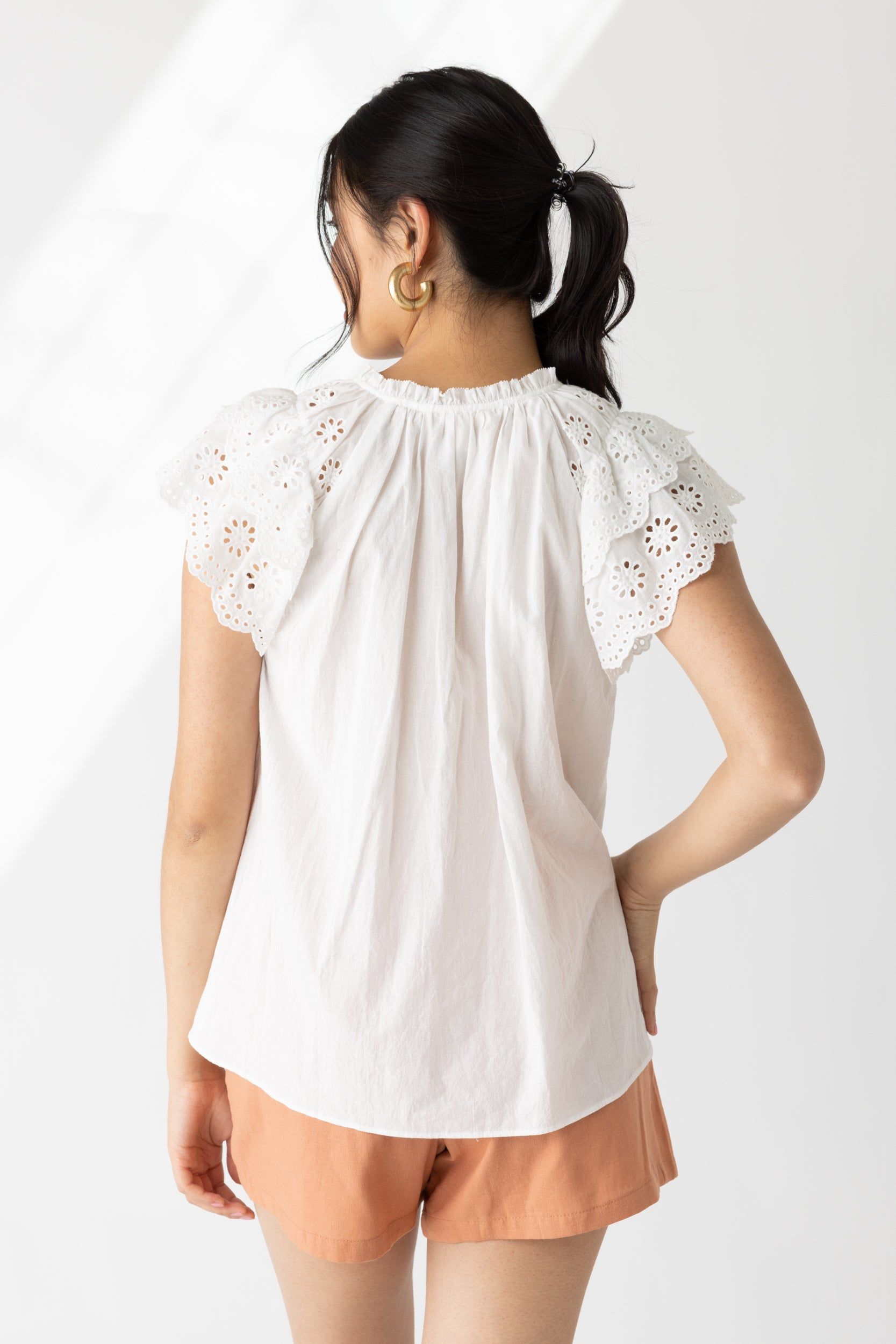 SALE - Lottie Eyelet Sleeve Blouse sold by fab'rik product image thumbnail 3