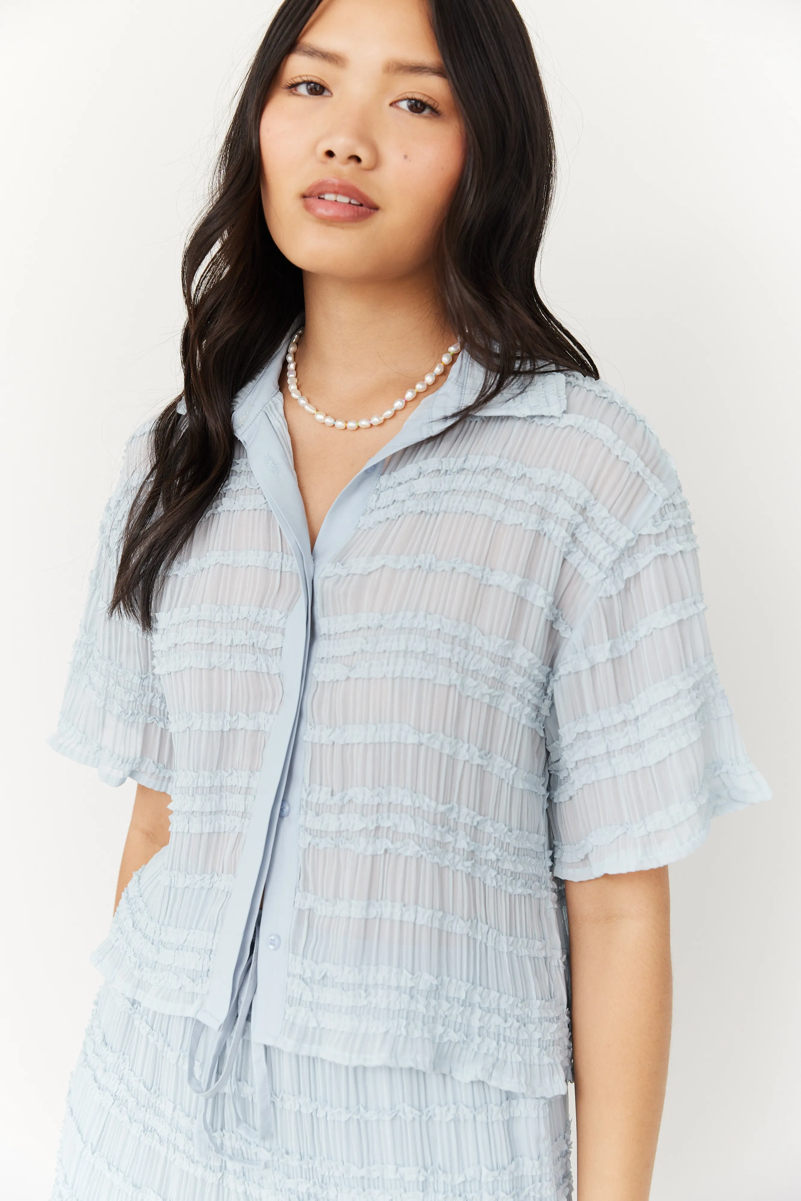 SALE - Jennie Scalloped Edge Button Front Top sold by fab'rik product image thumbnail 3