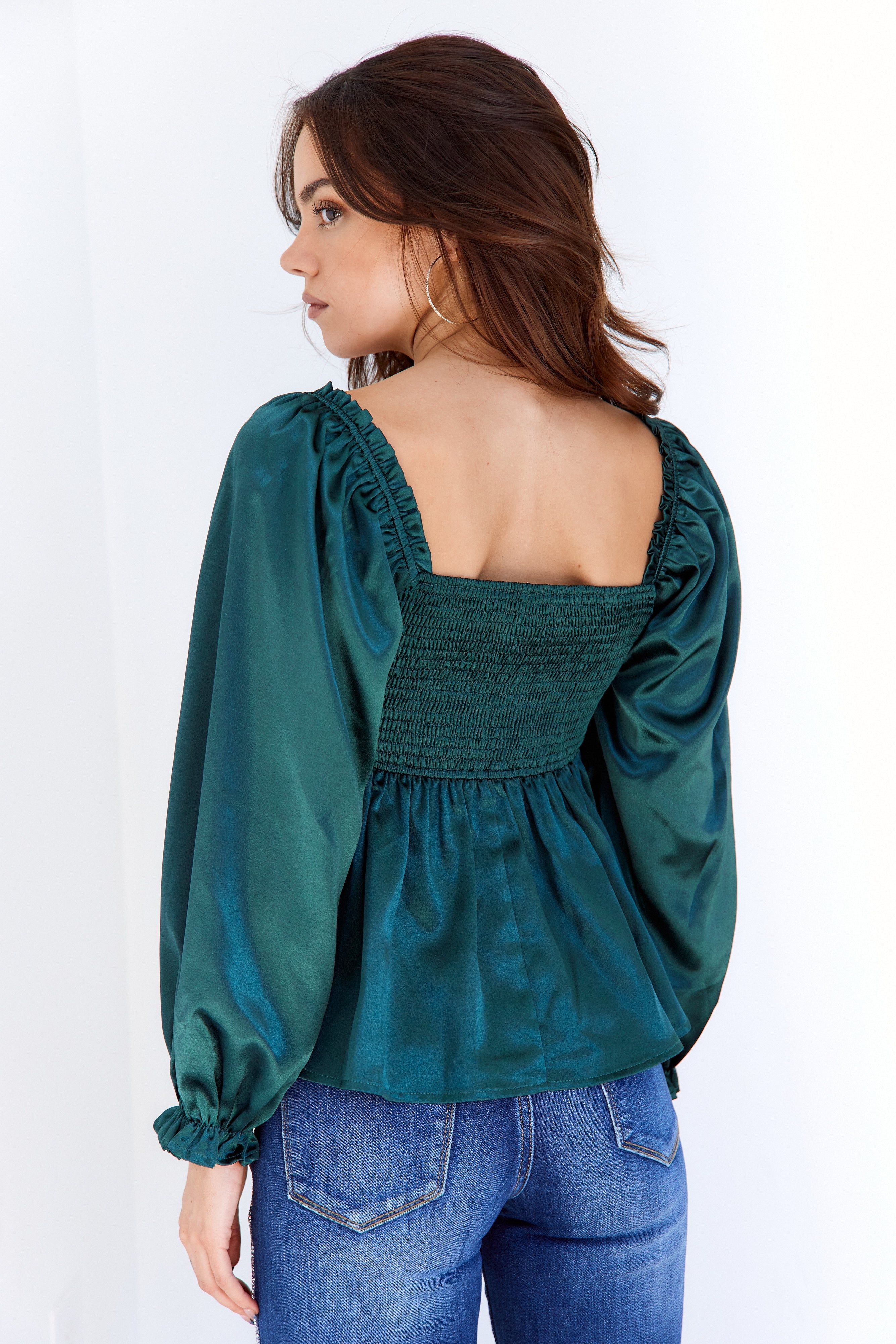 SALE - Romy Satin Babydoll Blouse sold by fab'rik product image thumbnail 2