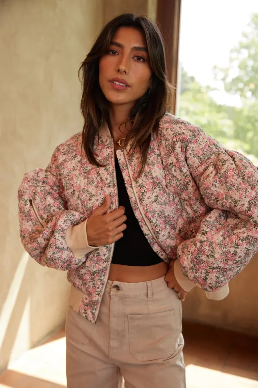 SALE - Carlo Rose Printed Bomber Jacket sold by fab'rik