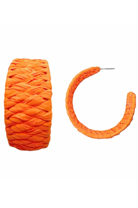 SALE - Barry Wrapped Raffia Gradual Hoops sold by fab'rik