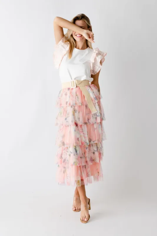 SALE - Daphne Mesh Tulle Midi Skirt sold by fab'rik