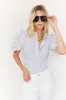 SALE - Evan Striped Button Down Top sold by fab'rik