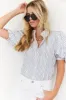 SALE - Evan Striped Button Down Top sold by fab'rik