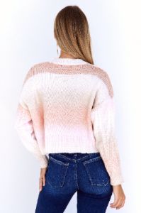 SALE - Sage Cropped Multicolor Ombre Sweater sold by fab'rik
