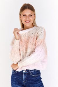 SALE - Sage Cropped Multicolor Ombre Sweater sold by fab'rik
