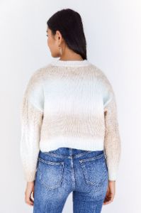 SALE - Sage Cropped Multicolor Ombre Sweater sold by fab'rik