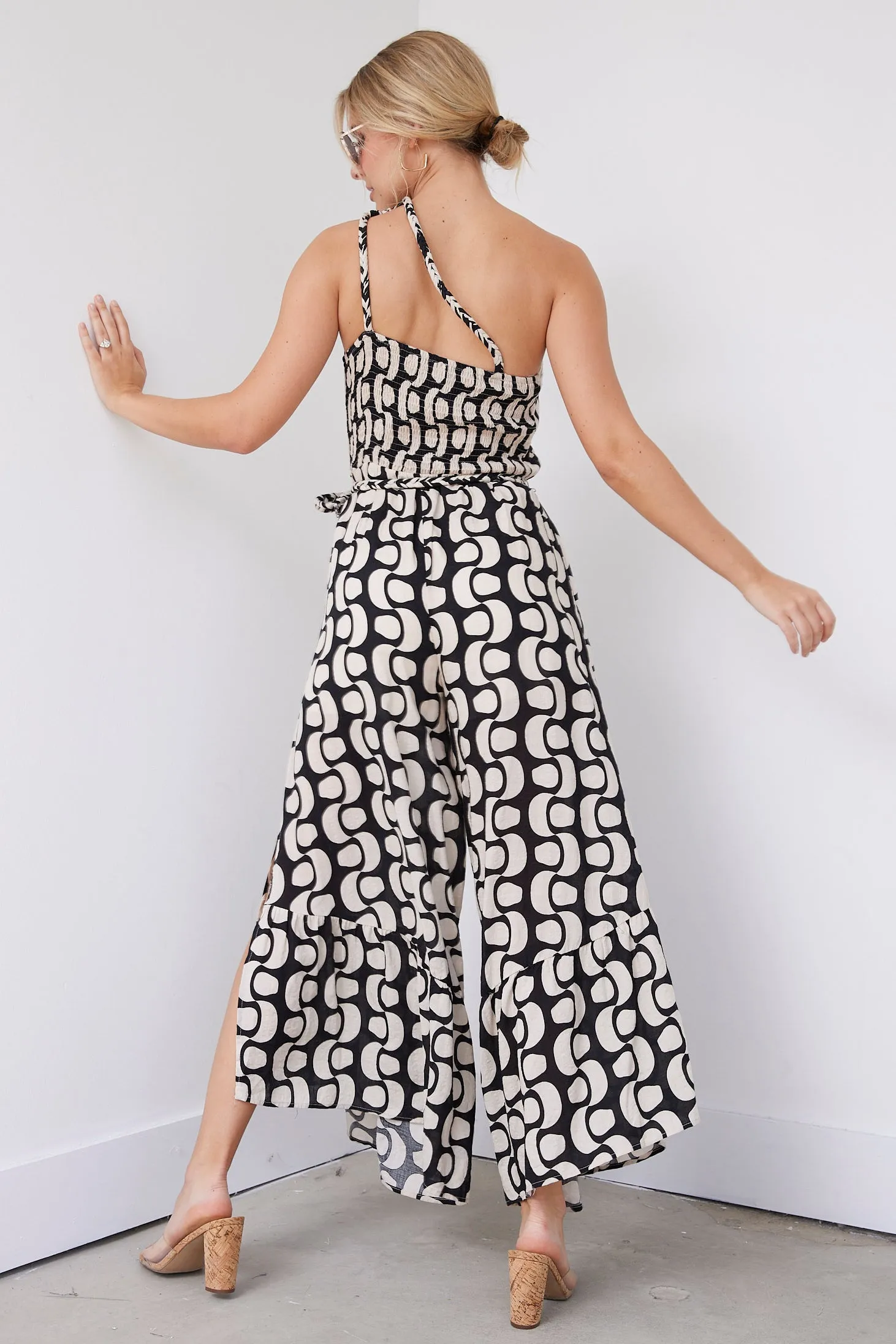Milan Printed One Shoulder Jumpsuit sold by fab'rik product image thumbnail 2