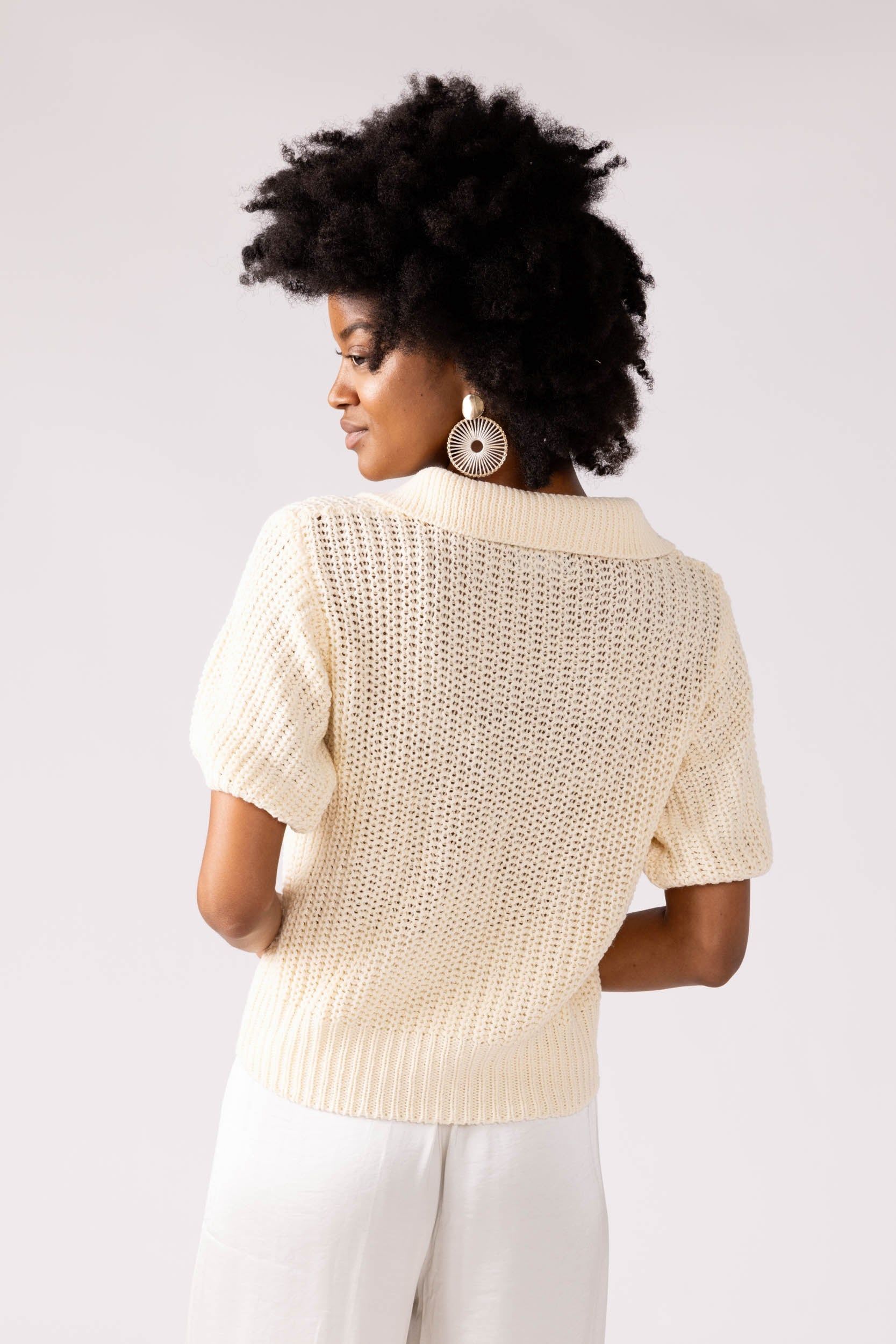 SALE - Kit Open Knit Collared Sweater sold by fab'rik product image thumbnail 4