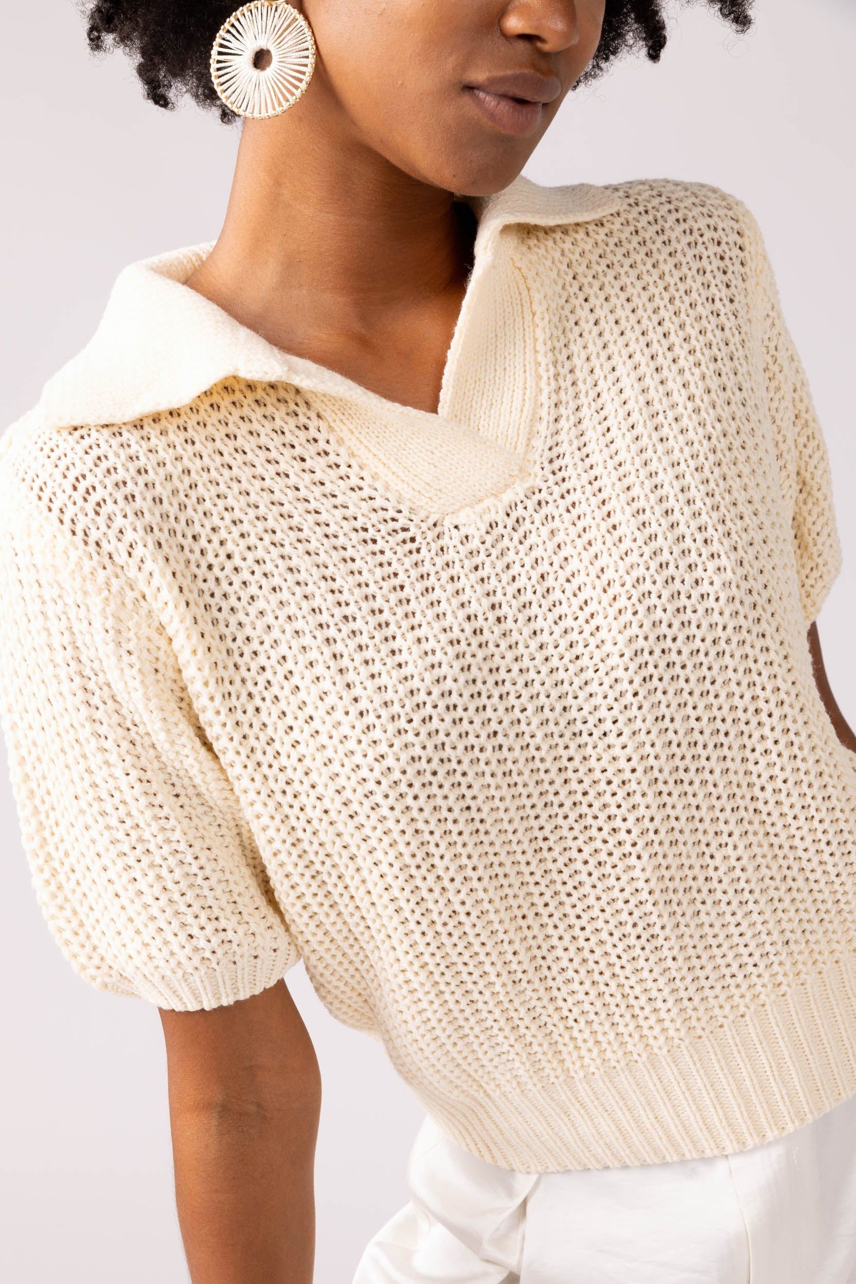 SALE - Kit Open Knit Collared Sweater sold by fab'rik product image thumbnail 2