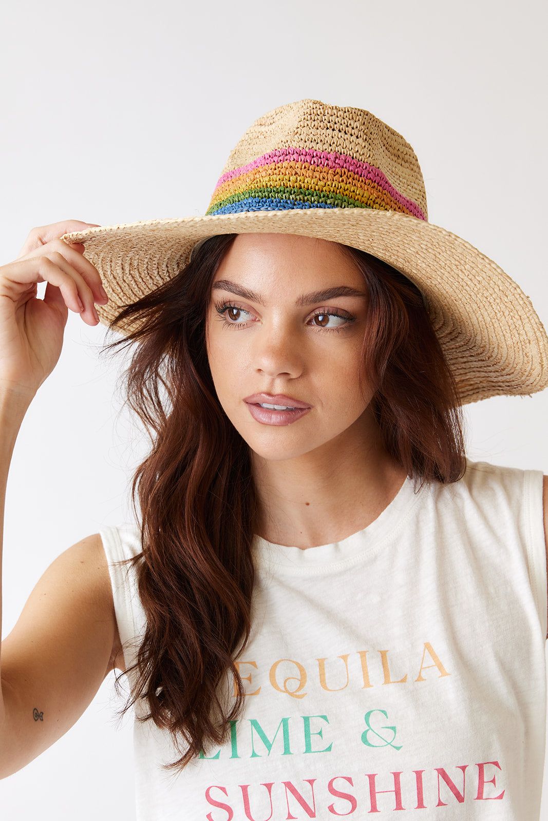 SALE - Bree Rainbow Raffia Hat sold by fab'rik product image thumbnail 3