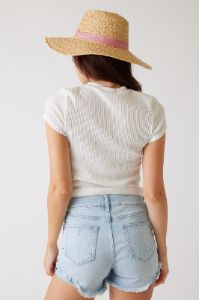 Layla Ribbed Knit Tee sold by fab'rik