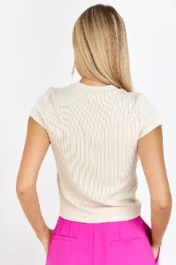 Layla Ribbed Knit Tee sold by fab'rik