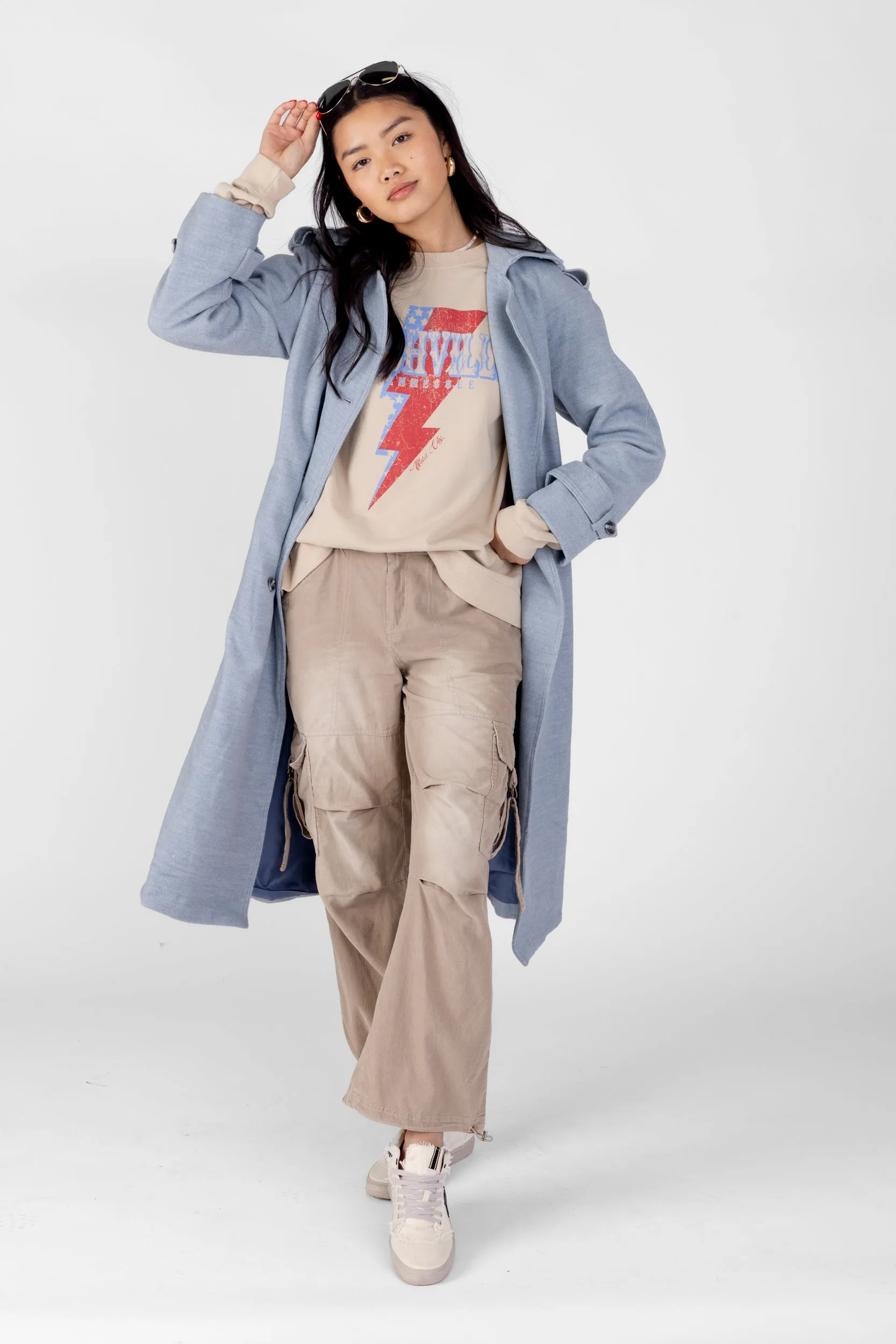 SALE - "Nashville" Lightning Bolt Graphic Sweatshirt sold by fab'rik