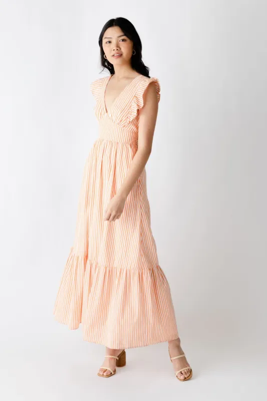 Lilith Ruffled Maxi Dress sold by fab'rik