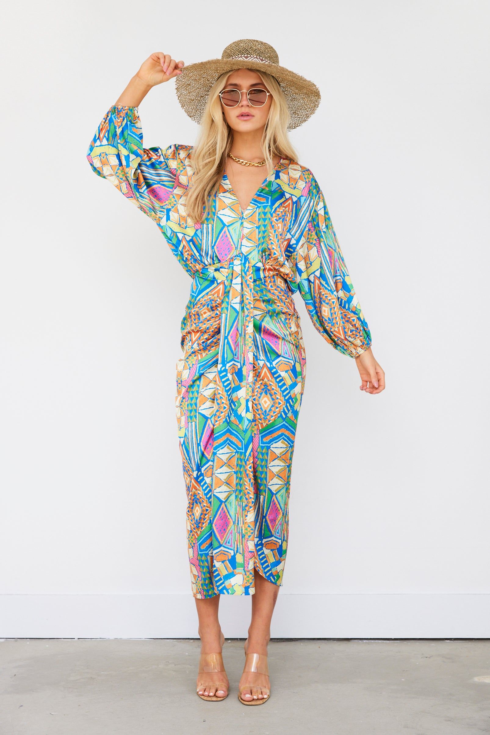 Wallace Print Tie Waist Dress sold by fab'rik product image thumbnail 3