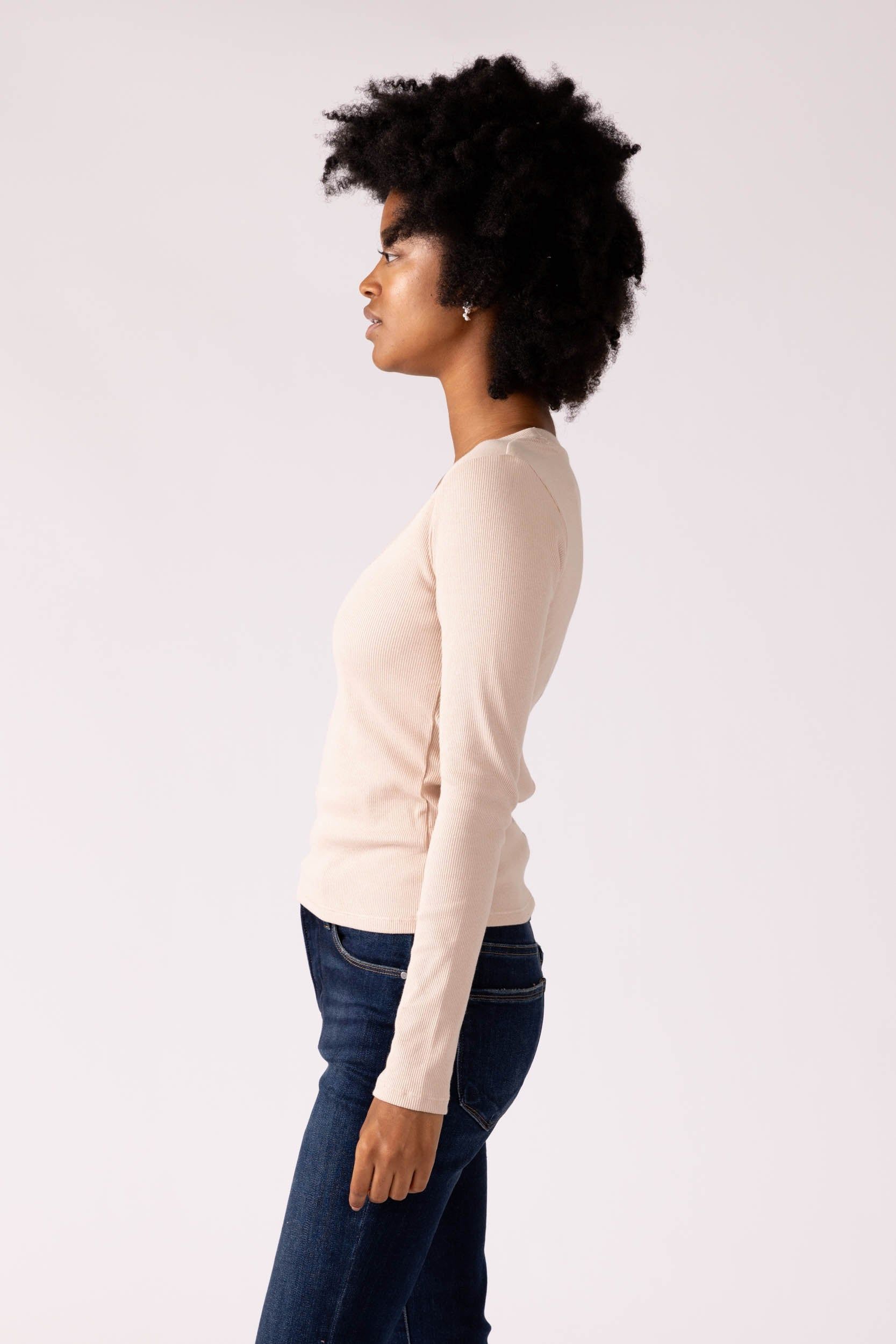 Z Supply Sirena Rib LS Tee sold by fab'rik product image thumbnail 4