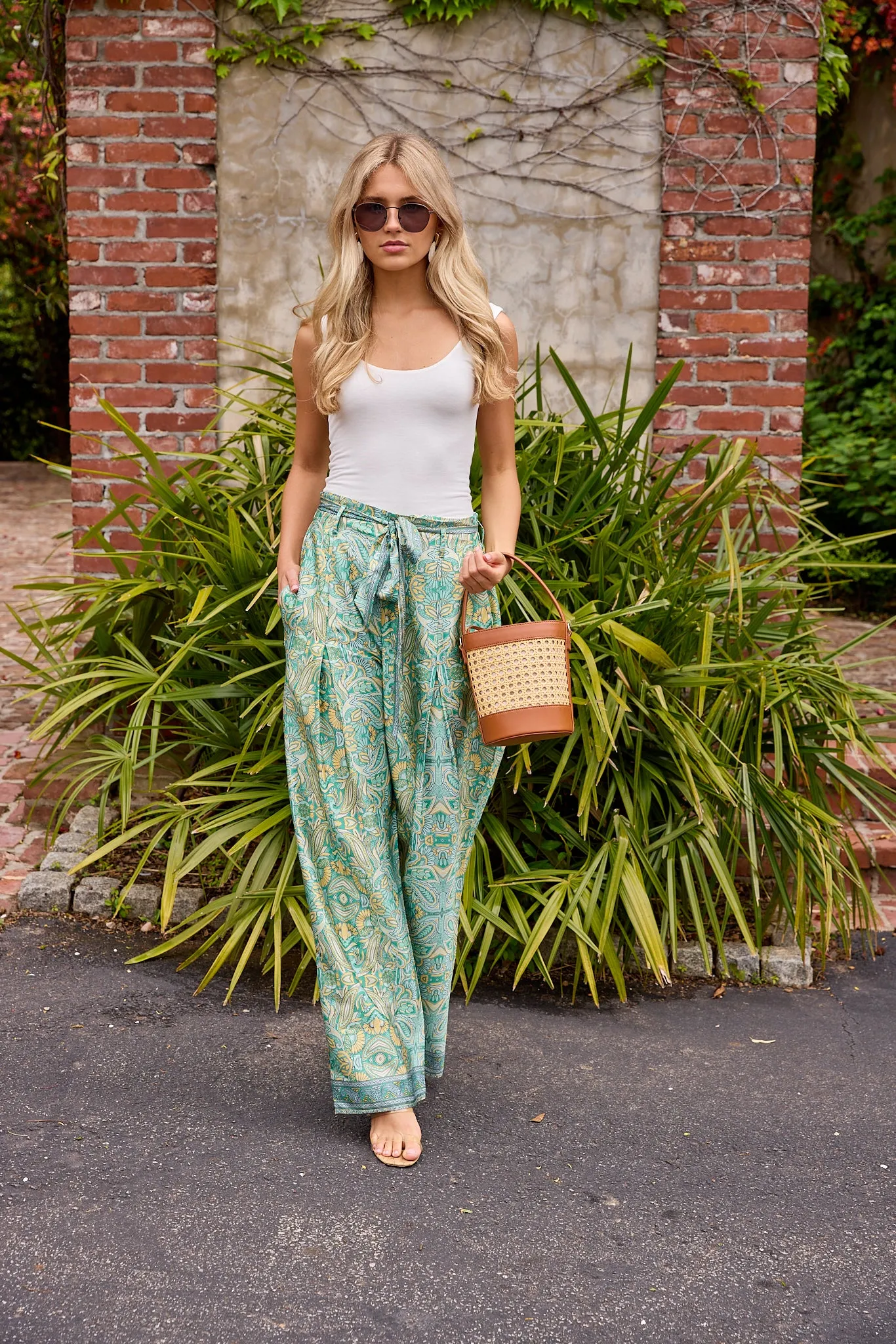 Farrah Satin Paisley Pattern Pants sold by fab'rik product image thumbnail 2