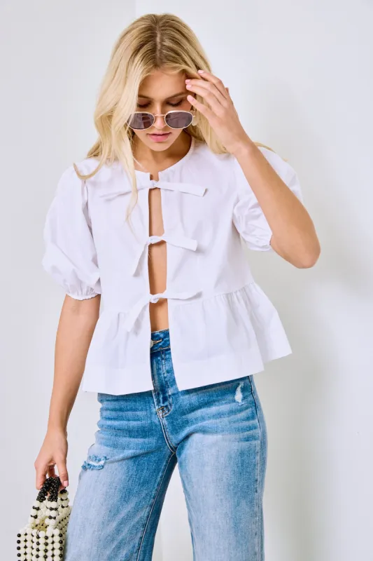 SALE - Laila Puff Sleeve Top sold by fab'rik