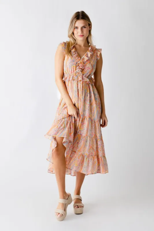 SALE - Stella Ruffle Midi Dress sold by fab'rik