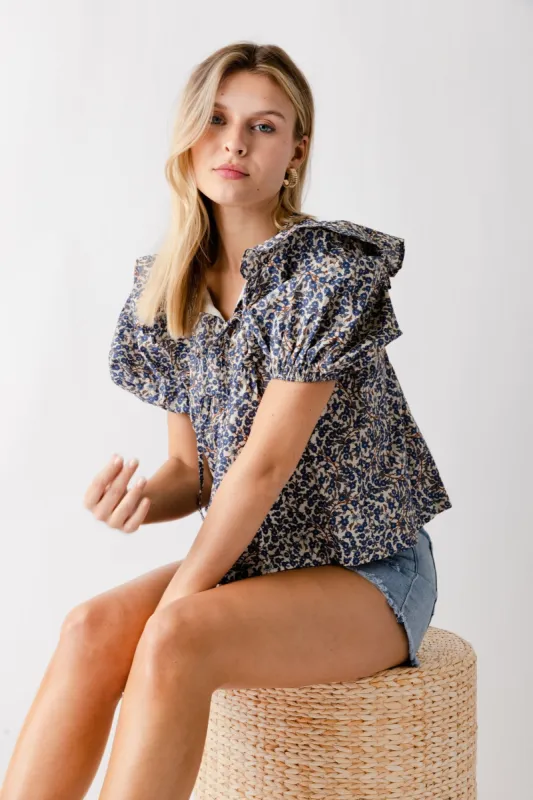 Samantha Puff Sleeve Blouse sold by fab'rik