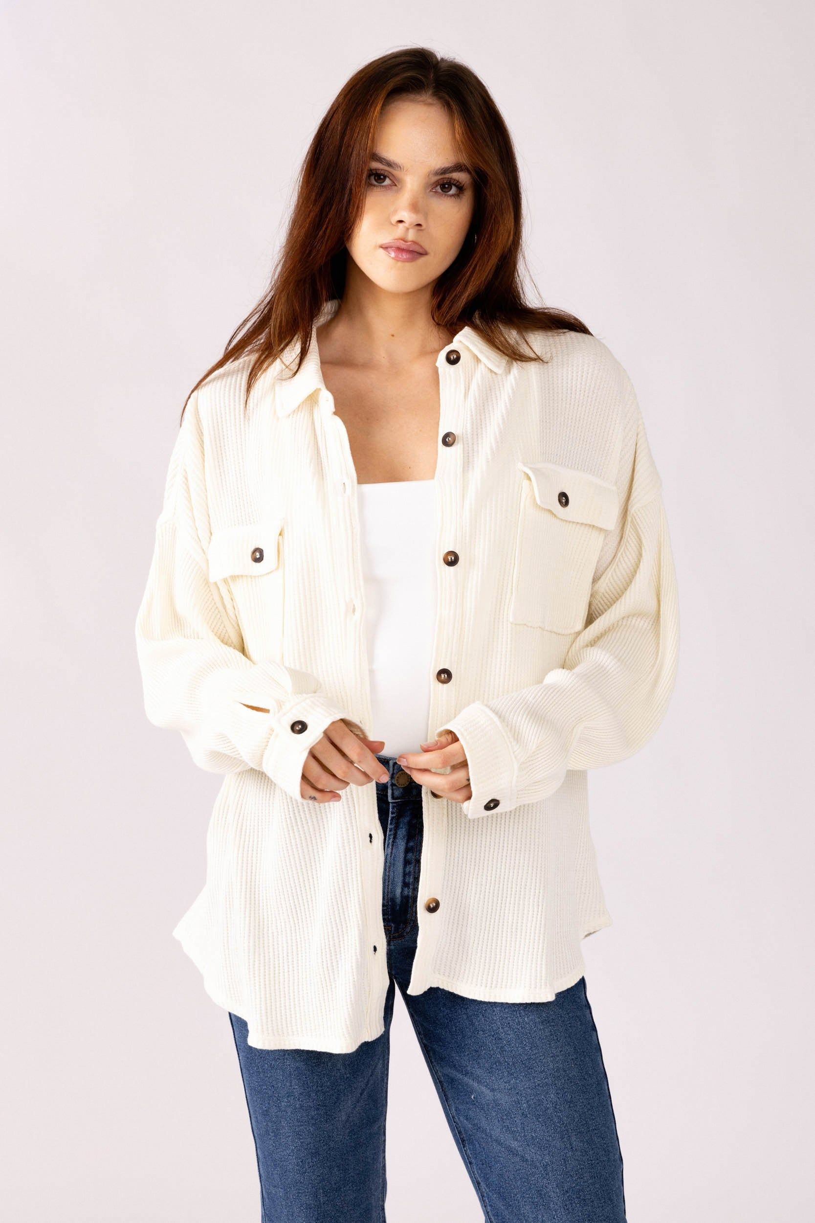 Maika Waffle Knit Shirt sold by fab'rik