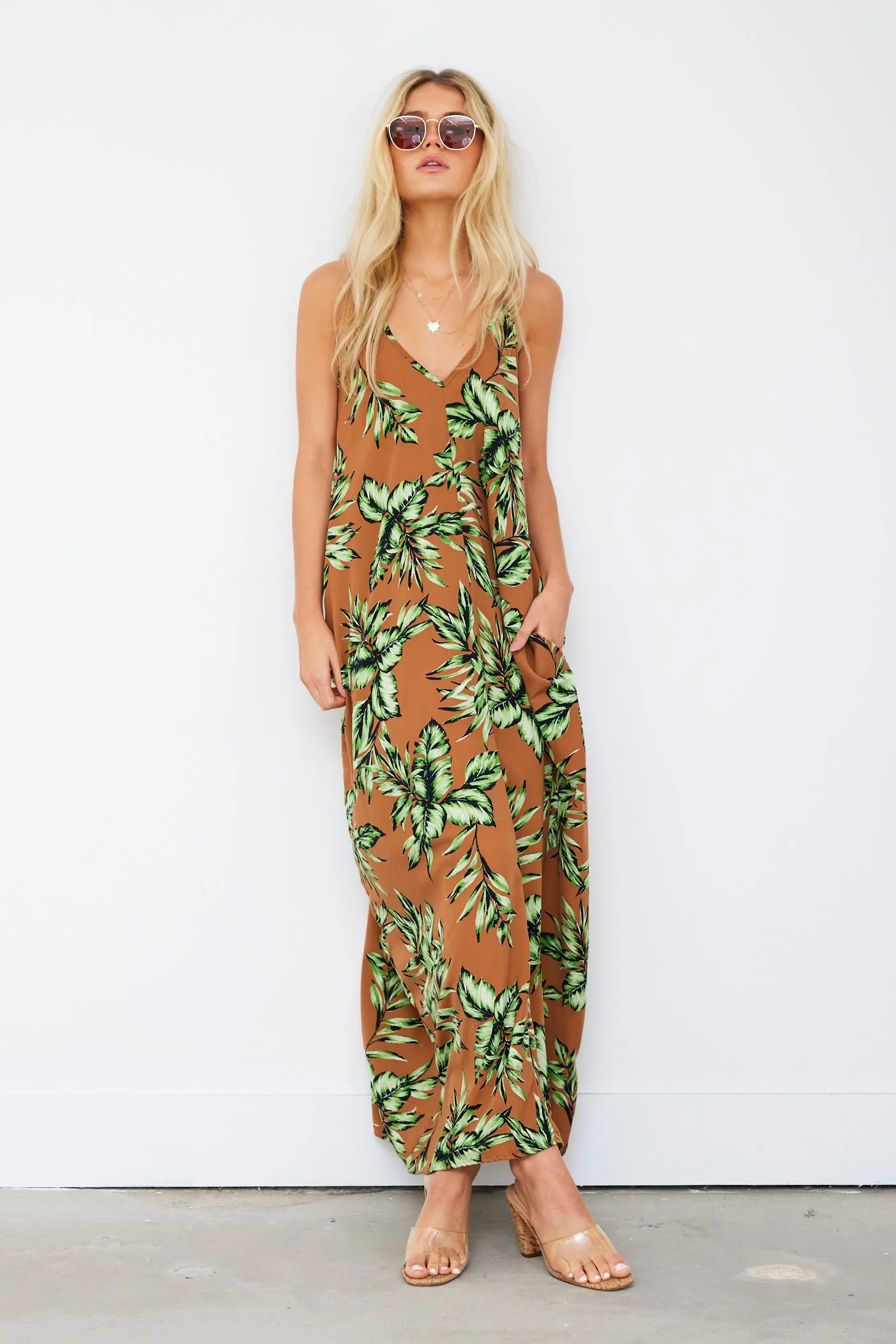 SALE - Anna Printed Cami Maxi Dress sold by fab'rik