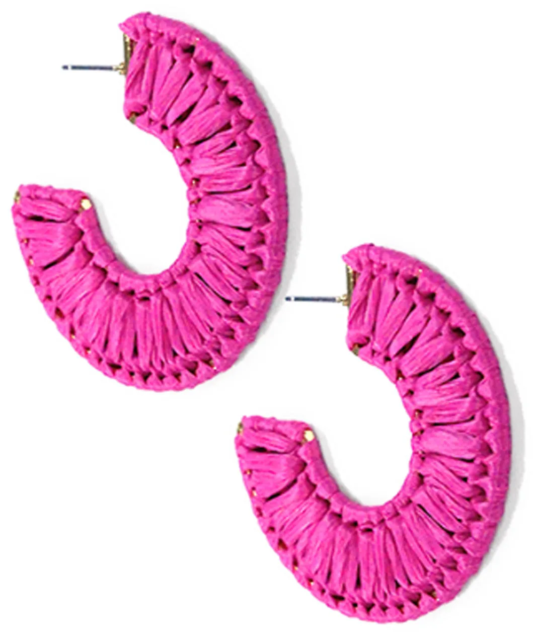 SALE - Shane C Shape Wrapped Raffia Earrings sold by fab'rik product image thumbnail 2