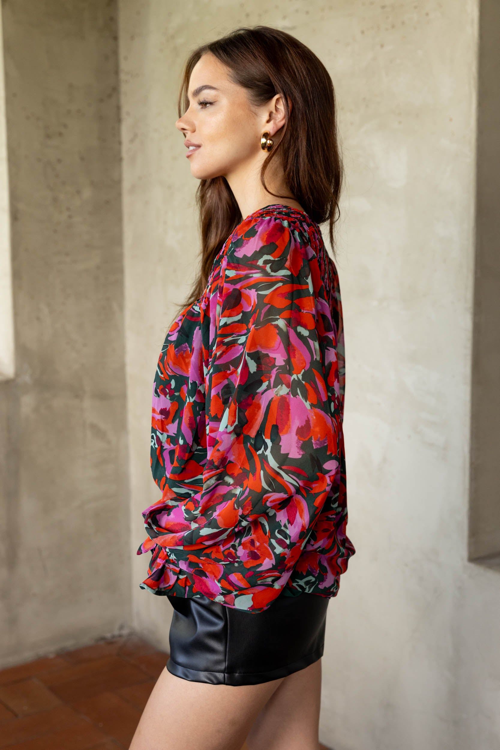 Julia Floral Printed Blouse sold by fab'rik product image thumbnail 4