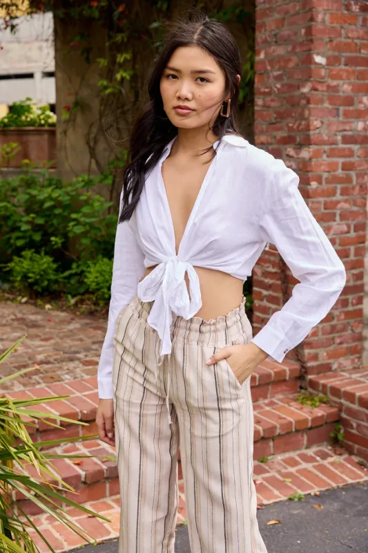 Sawyer Long Sleeve Cropped Top sold by fab'rik