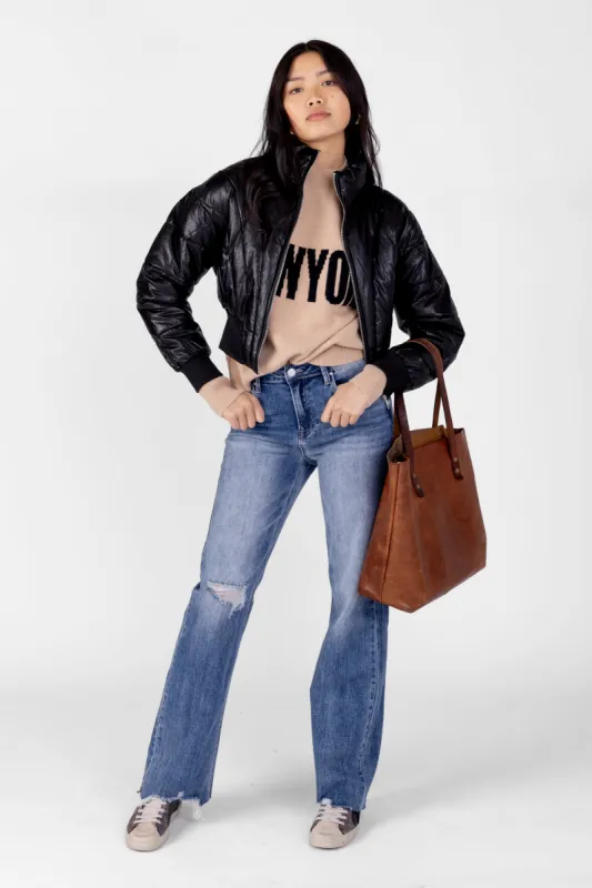 SALE - Thea High Rise Long Inseam Straight Leg Jean sold by fab'rik