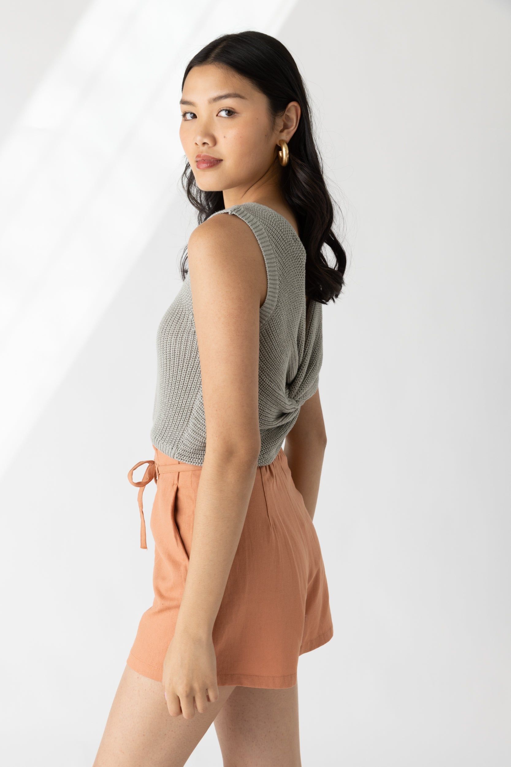 Kendall Twist Back Knit Tank sold by fab'rik product image thumbnail 3