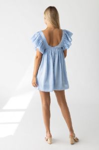 SALE - Colette Ruffle Sleeve Shimmer Mini Dress sold by fab'rik