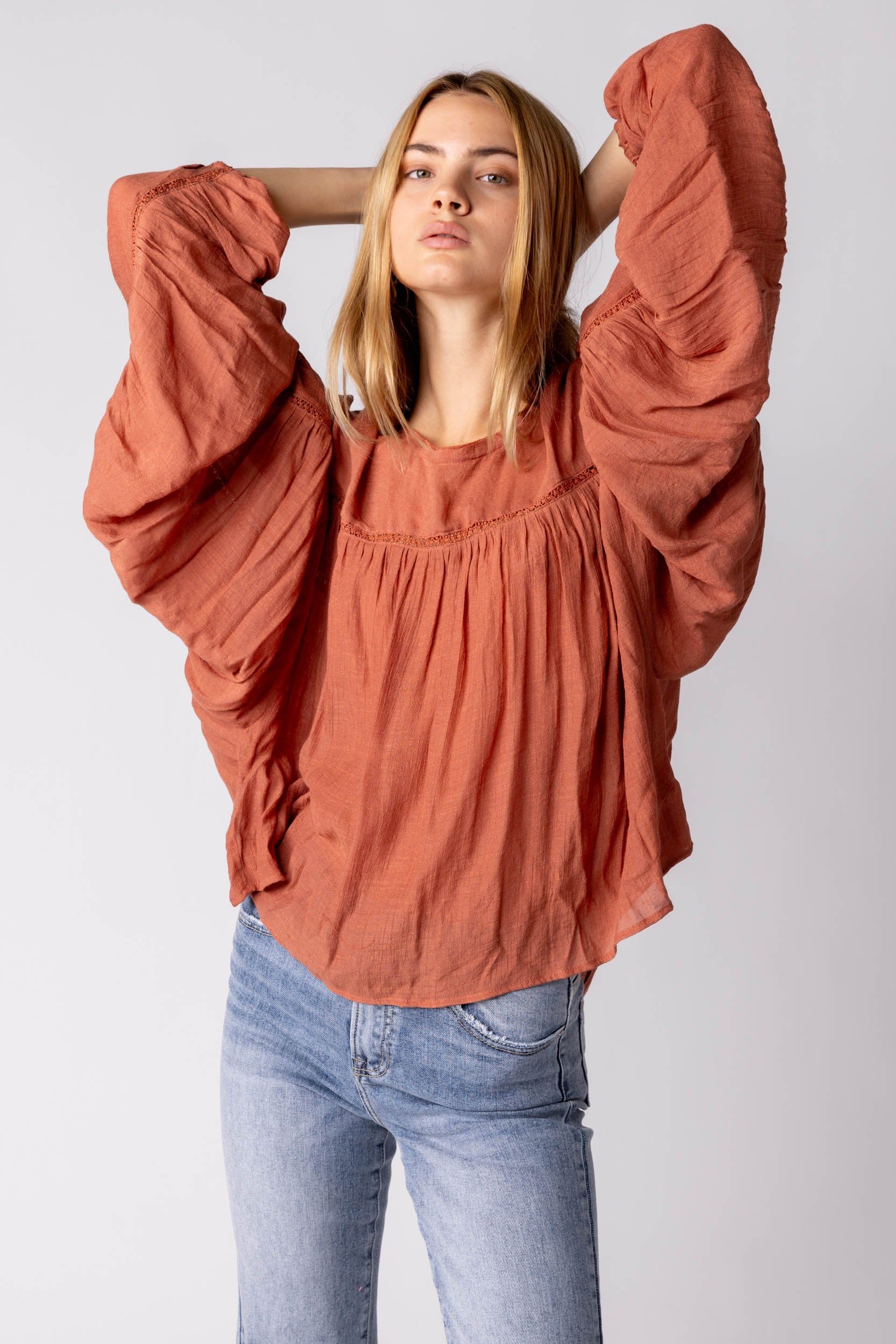 SALE - Cyrus Ruched Sleeve Top sold by fab'rik product image thumbnail 3