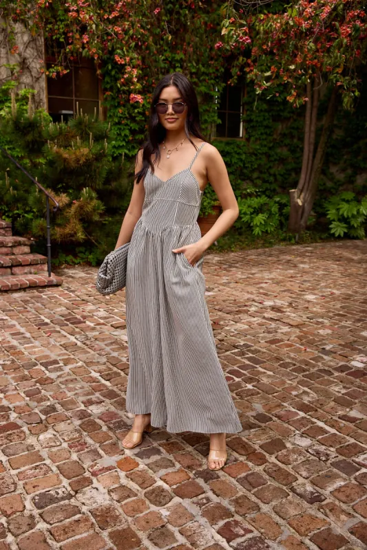 Villa Striped Jumpsuit sold by fab'rik