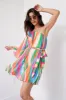 SALE - Esmeralda One Shoulder Striped Mini Dress sold by fab'rik