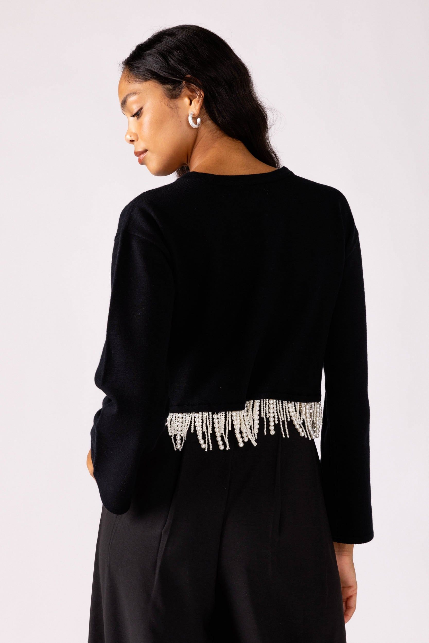 SALE - Chloe Pearl Fringe Top sold by fab'rik product image thumbnail 4