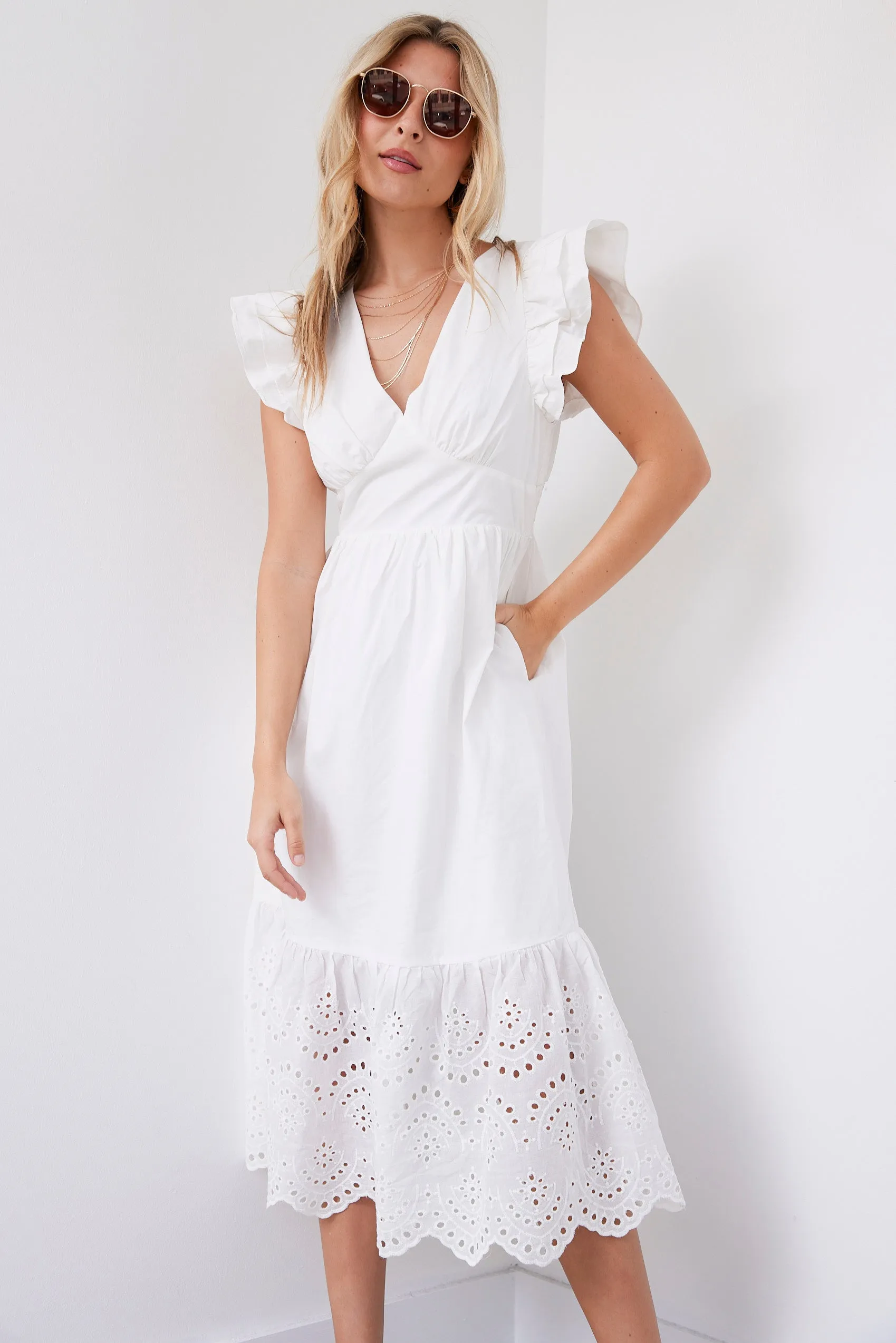 SALE - Eden Eyelet Midi Dress sold by fab'rik product image thumbnail 3