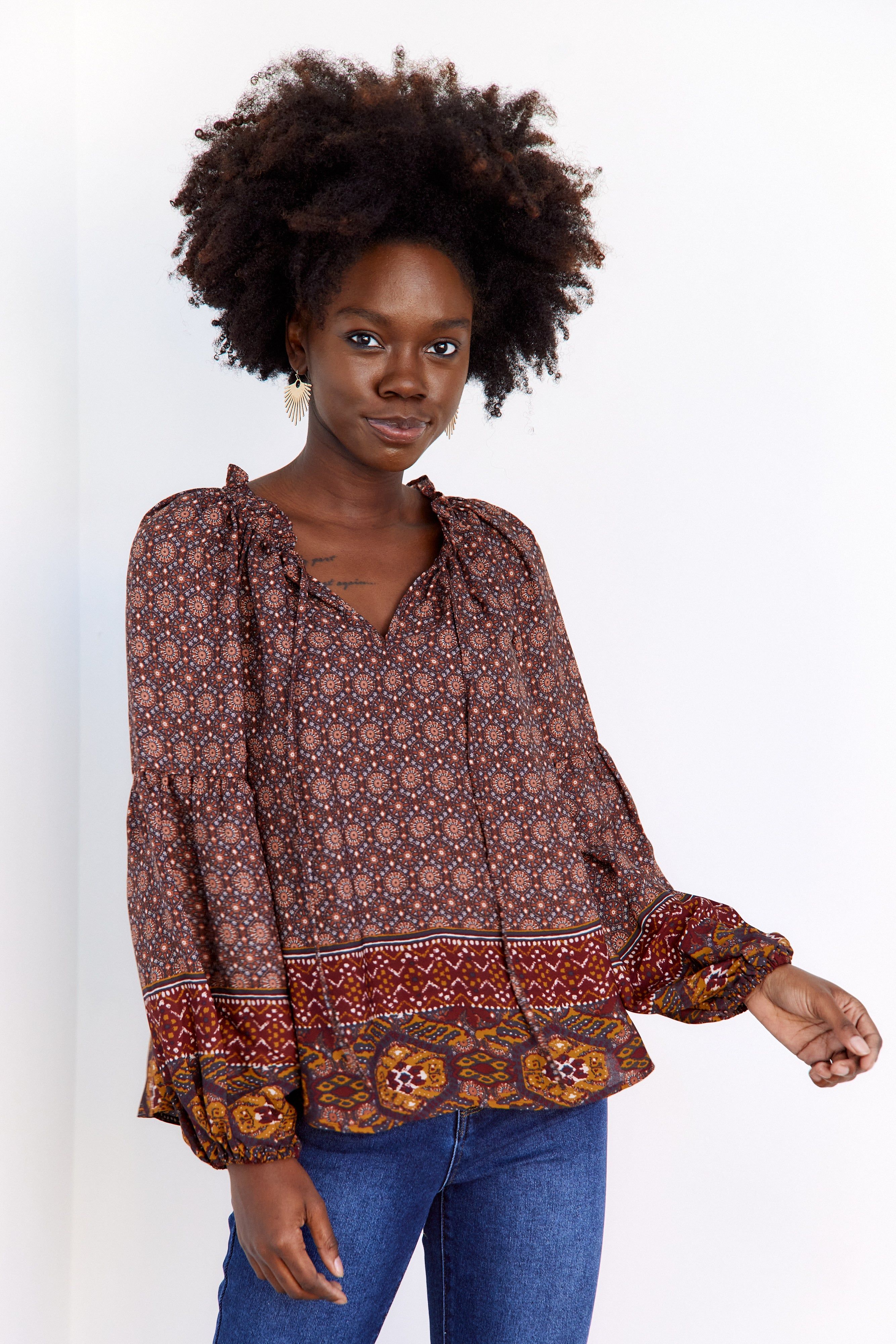 SALE - Esme Printed Blouse sold by fab'rik product image thumbnail 4