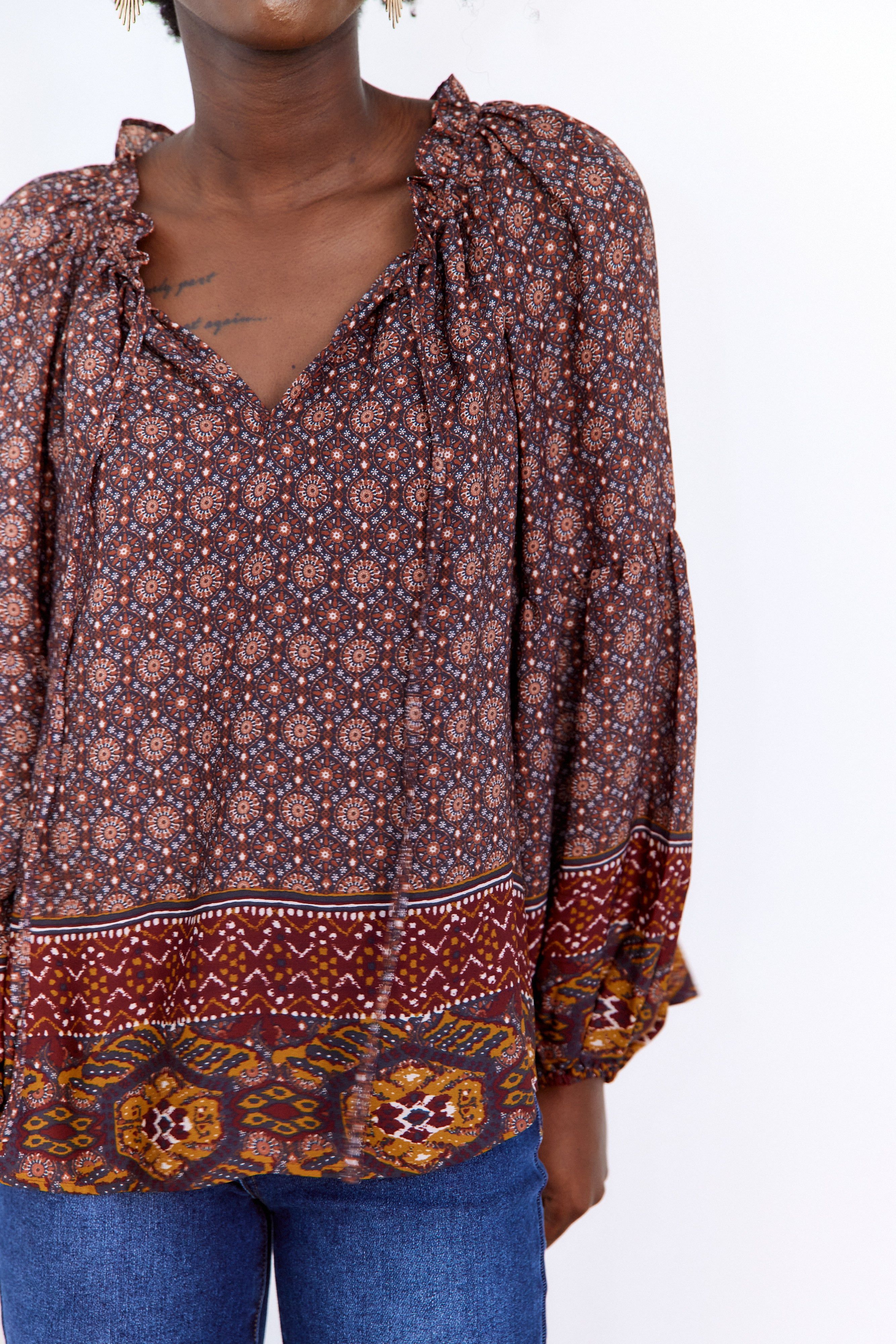 SALE - Esme Printed Blouse sold by fab'rik product image thumbnail 3