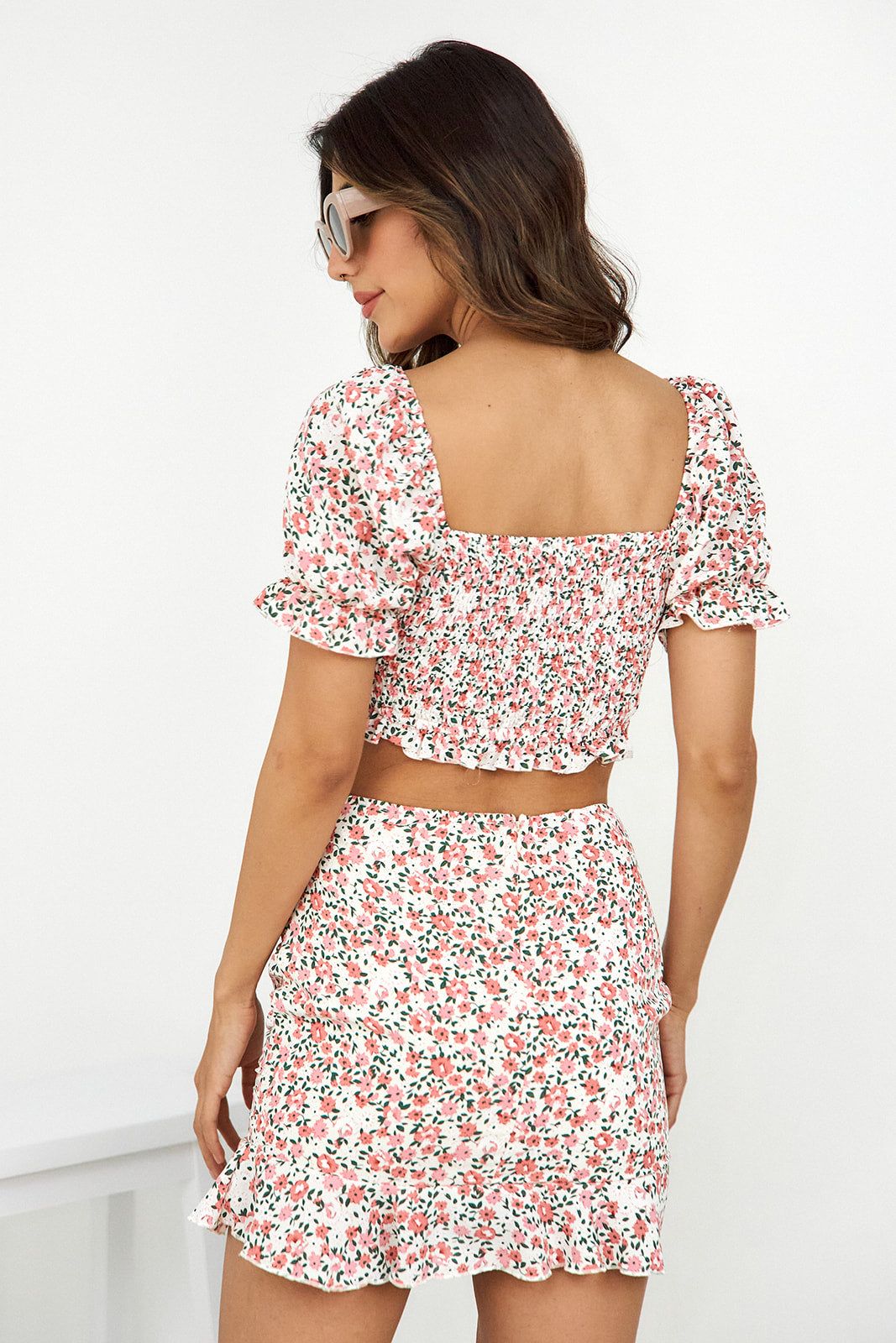 SALE- Demi Ruched Detail Floral Skirt sold by fab'rik product image thumbnail 2