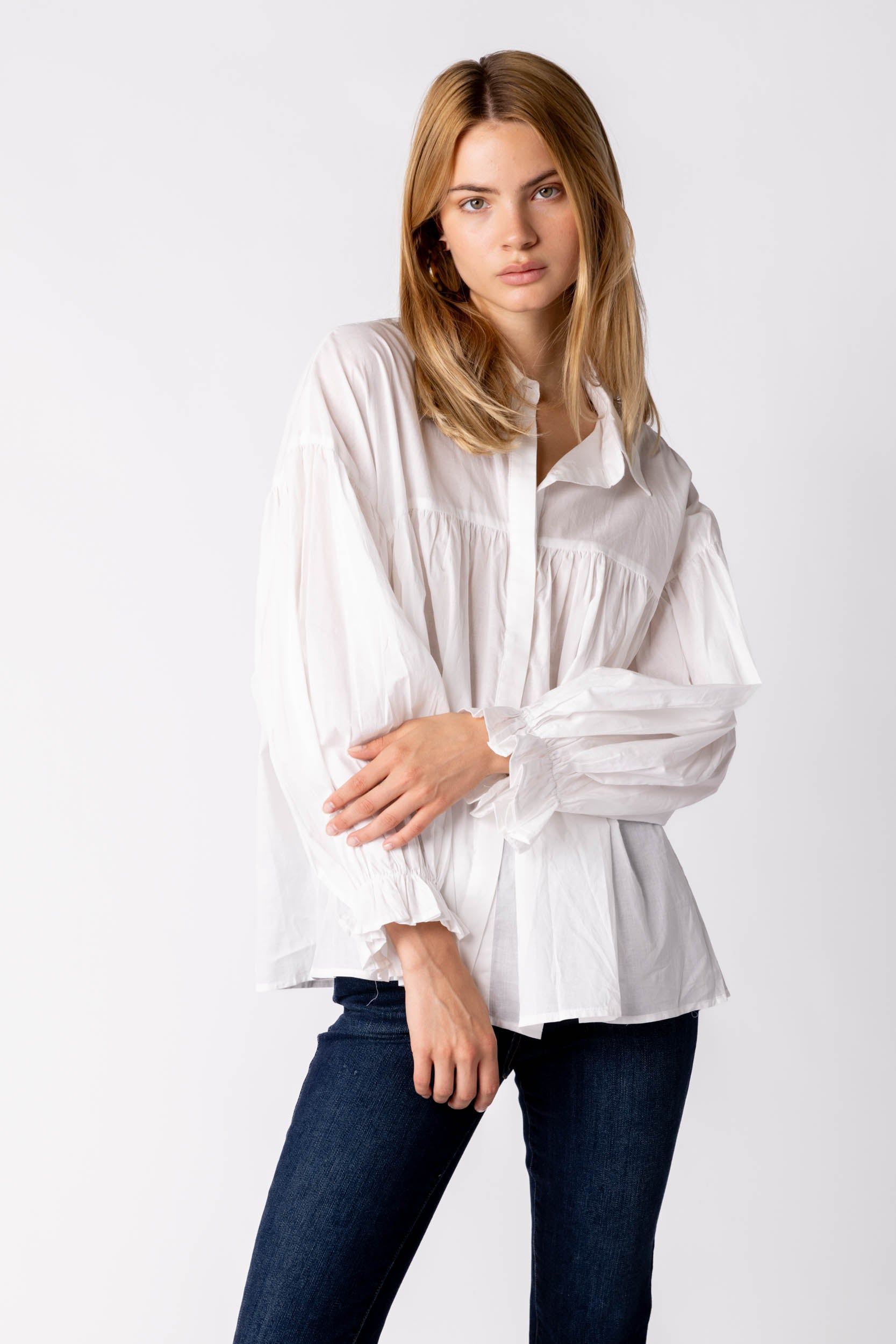 Delphine Pleated Button Down Top sold by fab'rik product image thumbnail 2