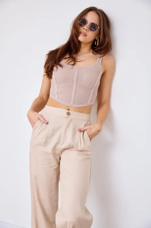 Aleena Corset Cropped Top sold by fab'rik