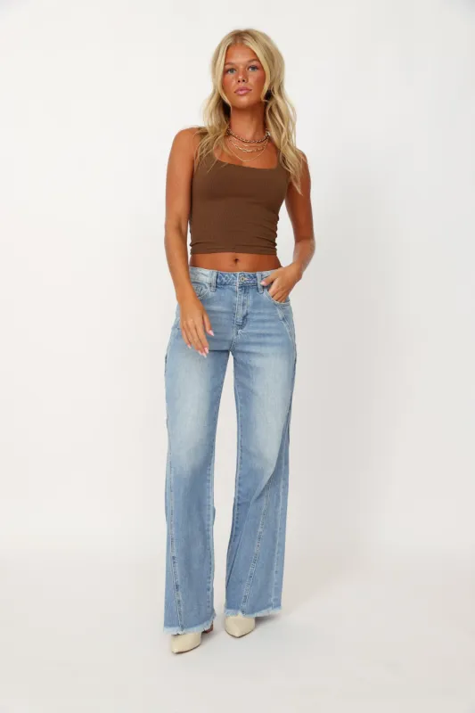 Rivers High Rise Wide Leg A-Line Jeans sold by fab'rik