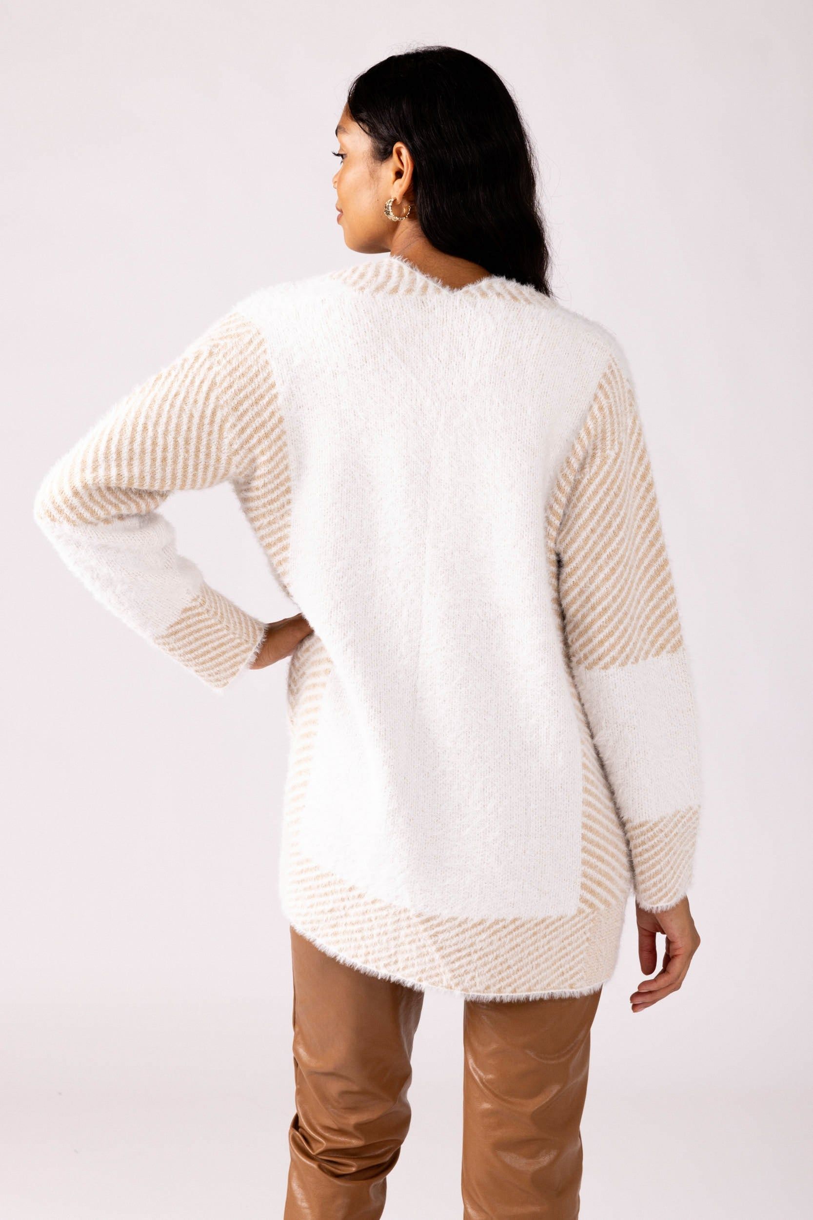 SALE - Ella Contrast Stitch Open Cardigan sold by fab'rik product image thumbnail 4