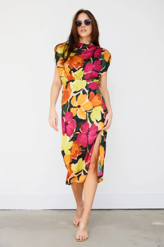 SALE - Penny Floral Midi Dress sold by fab'rik