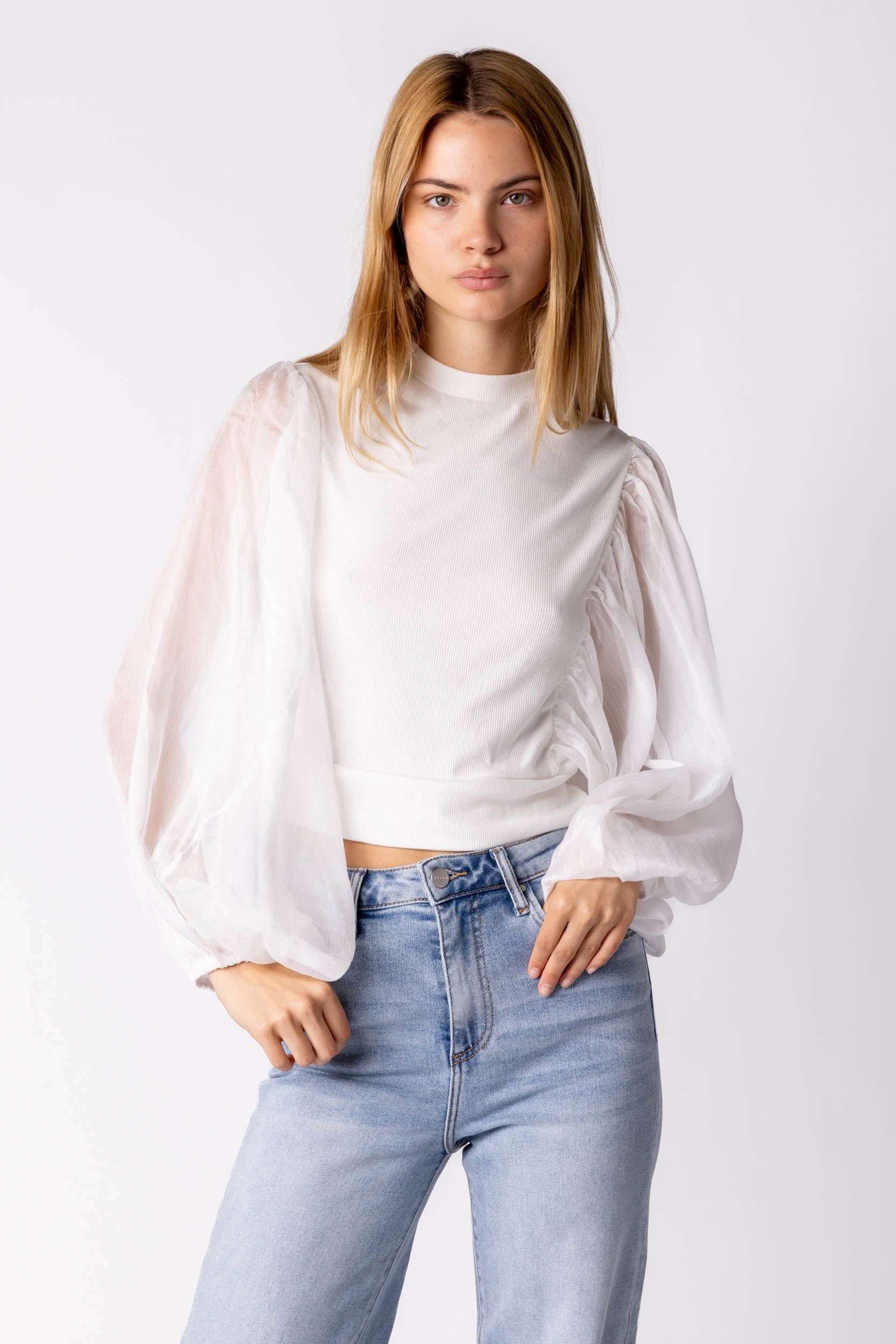 SALE - Ellie Pleated Blouse sold by fab'rik